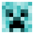 Example image of Creeper (cyan)